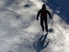 File photo/ A man skates on the Rideau Canal Skateway.