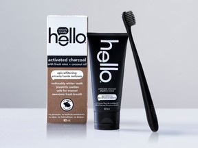 Activated charcoal has a slightly abrasive texture that whitens while cleaning.