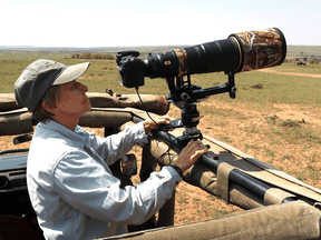 Dr. Roberta Bondar, in Kenya. She uses her photography to convey her passions, one of which is researching endangered birds through Space For Birds.