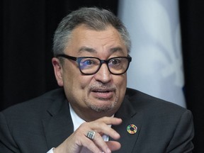 Files: Horacio Arruda, who has resigned as Quebec's director of National Public Health, at a COVID-19 related news conference in April, 2021