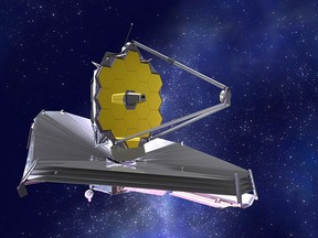 Files: Undated handout computer generated image released by aerospace company EADS subsidiary Astrium shows the James Webb Space Telescope.