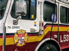 A stock image of the Ladder 53 truck of Ottawa Fire Services.
