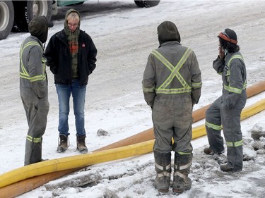 Fire at Eastway Tank on Merivale Road in Ottawa Thursday afternoon. Ottawa Fire emergency vehicles, Ottawa Police and Ambulance Service were at the scene and police indicate there was an explosion. Injuries were also reported and workers were sent to the hospital. Workers who got out of the building near the site Thursday.