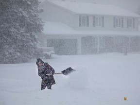 Ottawa residents were digging out from the storm Monday morning.