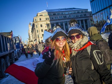 OTTAWA -- Thousands gathered in the downtown core for a protest in connection with the Freedom Convoy, Saturday, Feb. 5, 2022.