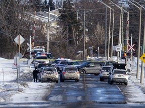 Ottawa police had a portion of Jockvale Road closed Saturday, Feb. 6, 2022, while they were investigating after a person was struck by a train.