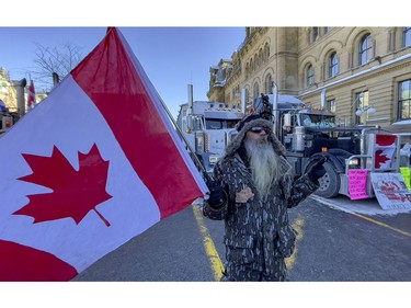 OTTAWA -- Anti vaccine mandate protests continuing in downtown Ottawa on Saturday, Feb. 5, 2022.