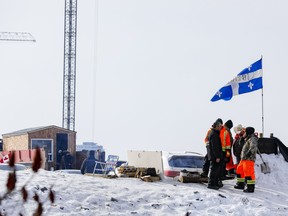 Files: Anti vaccine mandate protesters set up camp at the Zibi site in Gatineau.