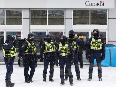 Anti-vaccine mandate protests continue in downtown Ottawa on Saturday, Feb. 12, 2022