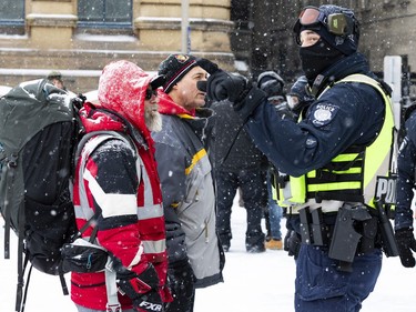 Anti-vaccine mandate protests continue in downtown Ottawa on Saturday, Feb. 12, 2022