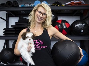 Kate Laird, owner of Love Your Body Fitness. The business will no longer check for vax QR codes as of Tuesday. But it will continue to admit only vaccinated people as clients and as staff. Monday, Feb. 28, 2022.