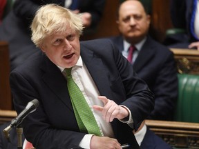Prime Minister Boris Johnson in the House of Commons on Tuesday.