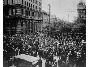 Undated photo from the Winnipeg General Strike. (Courtesy of Library and Archives Canada)