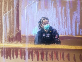 Tamara Lich appears in court where she was denied bail in Ottawa, Ontario, Canada February 22, 2022. REUTERS/Jane Rosenberg