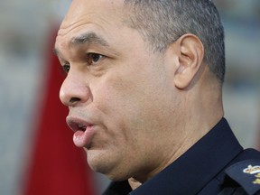 Ottawa Police Chief Peter Sloly during a media conference in Ottawa on Feb. 4.