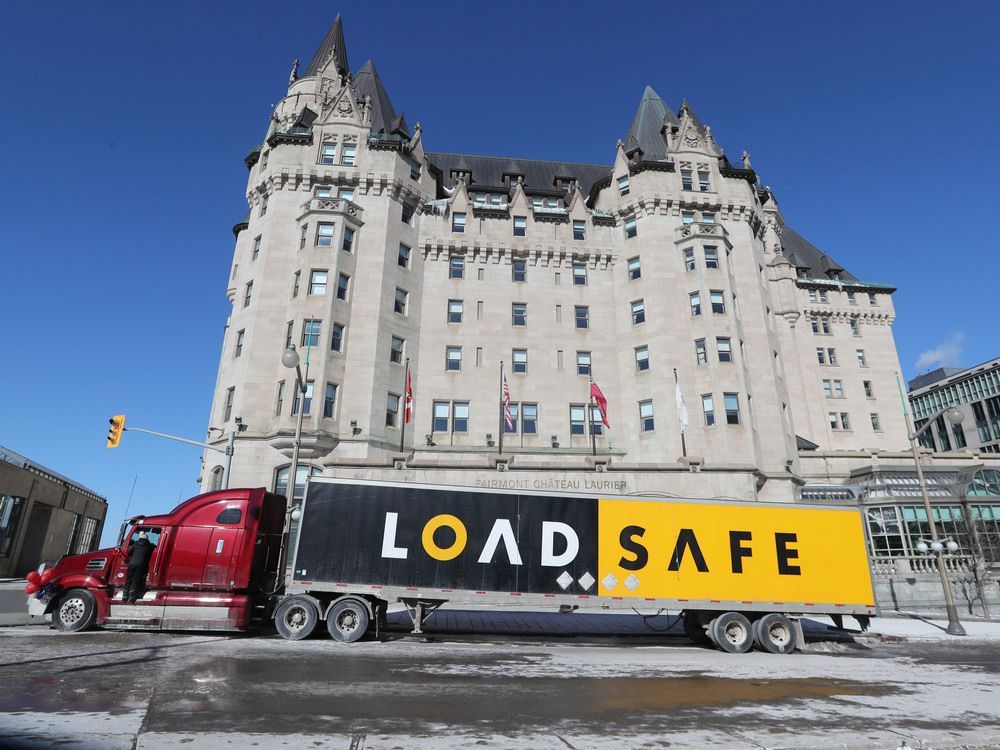 Truckers occupation and protesting continues its 18th day in downtown Ottawa, Monday afternoon.