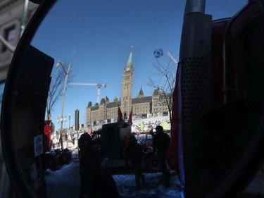 Truckers occupation and protesting continues its 18th day in downtown Ottawa, Monday afternoon.
