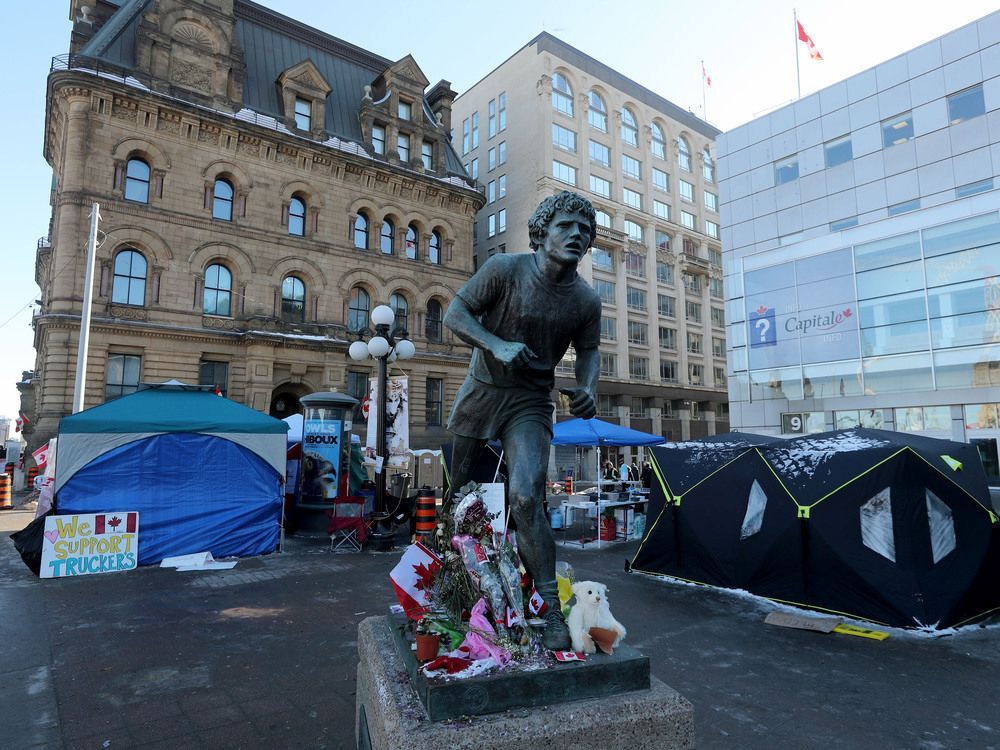 Truckers occupation and protesting continues its 18th day in downtown Ottawa, Monday afternoon.
