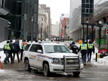 OTTAWA - Feb 16, 2022 - Truckers occupation and protesting continues its 20th day in downtown Ottawa Wednesday morning. Police were handing out notices to downtown demonstrators warning that if they continue to block streets, they are committing a criminal offence and face arrest.