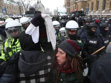 The truckers occupation and protests continued its 23rd day in downtown Ottawa Saturday. Protesters and police clashed and people were arrested Saturday afternoon on Wellington Street.