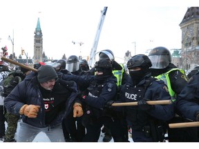 Police from Ottawa and several other forces moved in on the Wellington Street protesters on the weekend.
