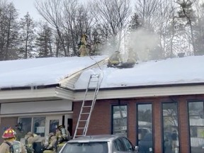 Ottawa Fire on scene for a fire in a commercial structure in Orléans