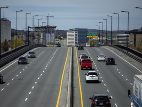 OTTAWA - May 1, 2021 - People cross Macdonald-Cartier Bridge, Saturday, May 1, 2021. ASHLEY FRASER, POSTMEDIA