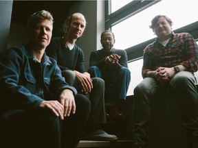 Montreal jazz bassist Fraser Hollins's band Treehouse, which includes, left to right, saxophonist Joel Miller, Hollins, drummer Brian Blade and pianist Jon Cowherd.
