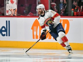 Claude Giroux made his debut with the Florida Panthers on Thursday night.