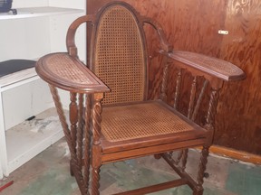 Writing armchair.