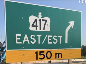 Tuesday's announcement will increase the speed limit on Highway 417 west and east of Ottawa to 110 km/h, but it will remain 100 km/h within city limits