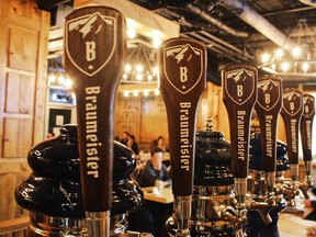 Braumeister’s flagship beers include Route 21, a Märzen like the ones served during Oktoberfest in Bavaria, and Biergarten Blonde, a traditional German-style lager.  SUPPLIED PHOTOS