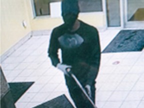 One of two suspects wanted in an attempted robbery on Bank Street near Heron Road on December 20.
