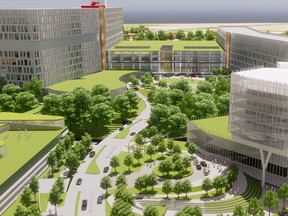 A rendering of the new Civic campus for The Ottawa Hospital.