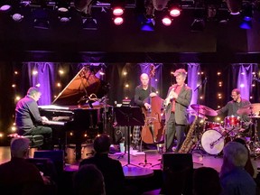 Montreal bassist Fraser Hollins leads his group, which includes pianist Jon Cowherd, saxophonist Joel Miller and drummer Brian Blade, at the NAC Fourth Stage on March 14/22.