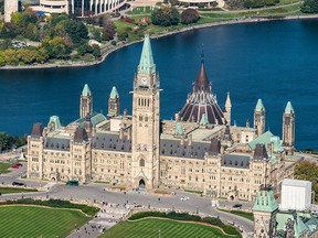 The Centre Block of Parliament Hill.