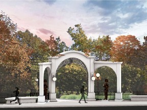 Architecture students at Carleton University have produced the design concept for a new commemorative gate proposed for Confederation Park, marking the 150th anniversary of the Governor General's Foot Guards (GGFG).