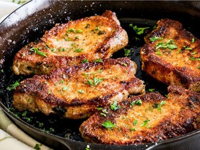Italian breaded pork chops from The Big Book of Jo's Quick and Easy Meals by Joanna Cismaru.