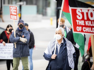 A ‘Justice for Palestine’ demonstration was held Saturday at the Human Rights Monument, followed by a march to the U.S. embassy, the Prime Minister’s Office and the Israeli Embassy.