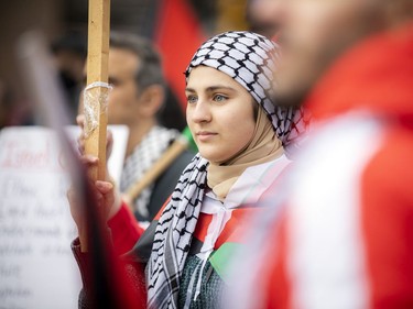 A ‘Justice for Palestine’ demonstration was held Saturday at the Human Rights Monument.