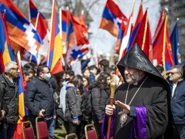 Papken Tcharian, prelate of the Armenian Apostolic Orthodox Church, took part in Sunday's event.