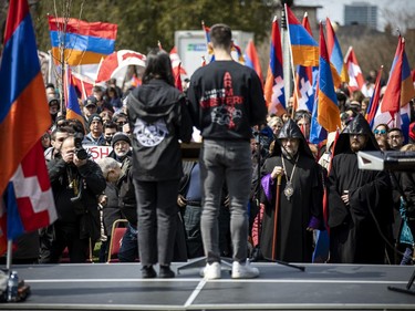 Hundreds of Armenian supporters joined together on Sunday in Macdonald Gardens Park — across from the Embassy of the Republic of Turkey — to commemorate the victims of the Armenian genocide.