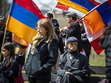 Hundreds of Armenian supporters joined together on Sunday in Macdonald Gardens Park — across from the Embassy of the Republic of Turkey — to commemorate the victims of the Armenian genocide.