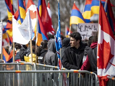 Hundreds of Armenian supporters joined together on Sunday in Macdonald Gardens Park — across from the Embassy of the Republic of Turkey — to commemorate the victims of the Armenian genocide.