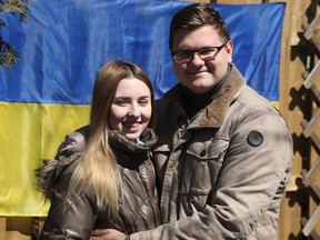 Ukrainian newlyweds Olha Hoshlia and Nazar Khortiuk have arrived in Ottawa. They were on their way home to Ukraine from their honeymoon in Sri Lanka when Russia invaded, stranding them in Dubai when their flight to Kyiv was cancelled.