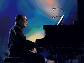 LAS VEGAS, NEVADA - APRIL 01: Herbie Hancock performs onstage during MusiCares Person of the Year honoring Joni Mitchell at MGM Grand Marquee Ballroom on April 01, 2022 in Las Vegas, Nevada.