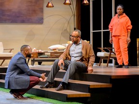 Kwaku Adu-Poku, Ray Strachan and Emerjade Simms in the play Calpurnia, which is on stage at the National Arts Centre until May 7.