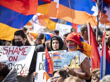 Hundreds of Armenian supporters joined together in Macdonald Gardens Park — across from the Embassy of the Republic of Turkey — to commemorate the victims of the Armenian genocide that began in 1915.