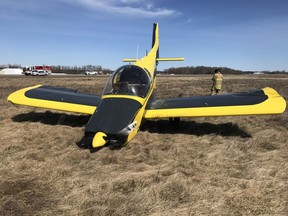 Ottawa Fire Services responded Saturday after a small plane crashed at the Carp airport. Two people on the plane walked away without serious injuries.