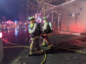 Firefighters were able to rescue a dog from an upper unit and have reunited her with her family.